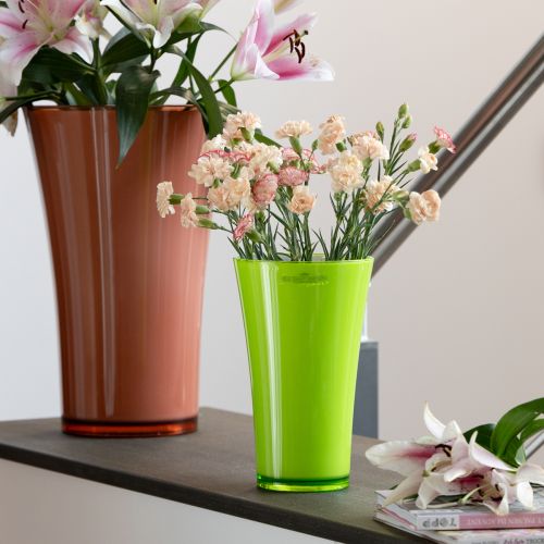Vase Grøn Blomstervase Dekorativ Vase Fizzy Oliven Ø16,5cm H27cm