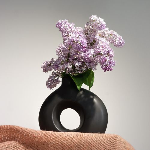 Artikel Vase Moderne Keramik Sort Moderne Oval 21×7×20cm