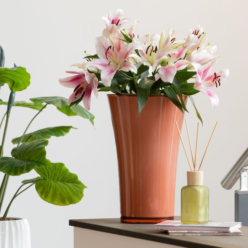 Floristik24 Vase Pink Gulvvase Dekorativ Vase Fizzy Siena Ø28,5cm H45cm