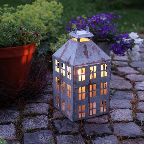 Floristik24 Vintage dekorativ lanterne metal lyshus Shabby Chic H35cm
