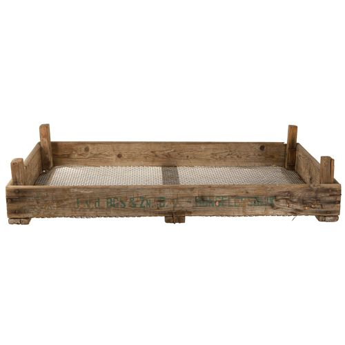 Artikel Vintage trækasse med trådnet, landlig stil, 75×50×14 cm