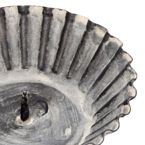 Artikel Vintage lysestage til søjlelys til indsættelse grå Ø8,5cm 4 stk