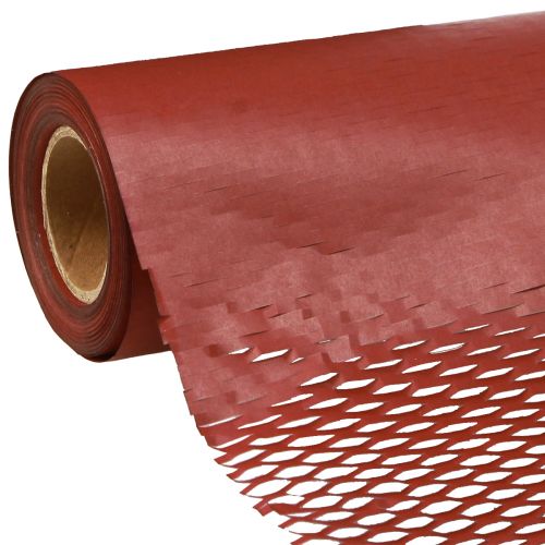 Artikel Honeycomb papir indpakningspapir mørkerød B50,5cm L2500cm