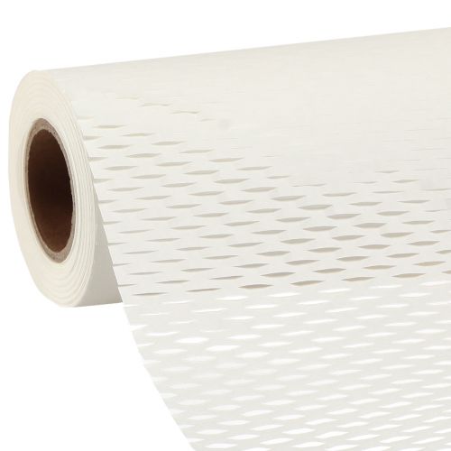 Floristik24 Honeycomb papir indpakningspapir i hvid B50,5cm L2500cm