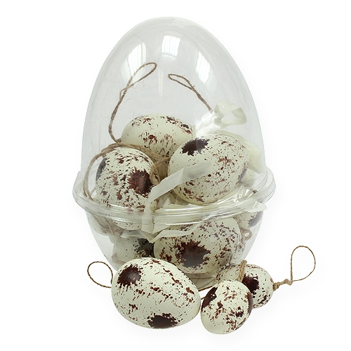 Floristik24 Dekorative æg i plastikæske 4-6cm 18stk