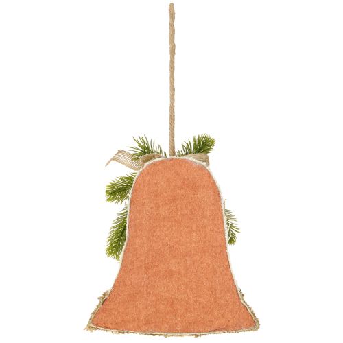 Artikel Rustik vægdekoration med juleklokker, jutegrangrene, kogler