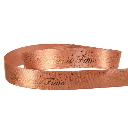 Artikel Julebånd Juletid Bånd Rød Brun Guld 15mm 20m