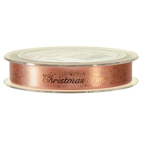 Artikel Julebånd Juletid Bånd Rød Brun Guld 15mm 20m