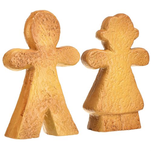 Artikel Julepynt honningkager mand og kvinde keramik 16cm 2stk