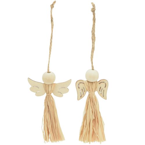 Artikel Juleengel Juletræspynt engel raffia 11cm 12 stk
