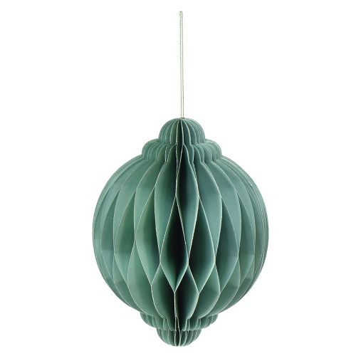 Artikel Julekuglepapir turkis løg FSC Ø15cm H20cm