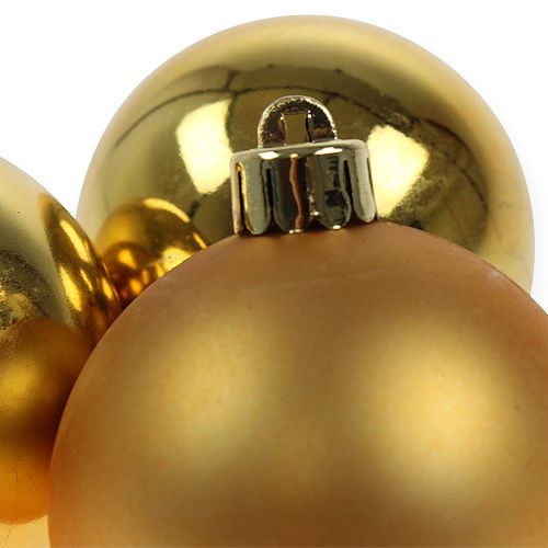 Artikel Julekugle plast guld 6cm 12 stk