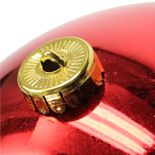 Floristik24 Julekugle plastik stor rød Ø25cmFalsk