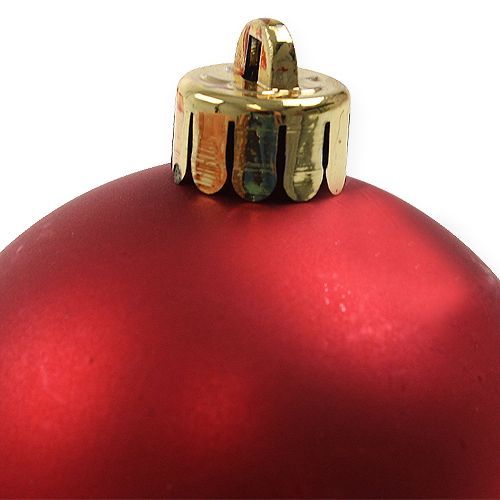 Artikel Julekugle plastrød Ø6cm 12 stk