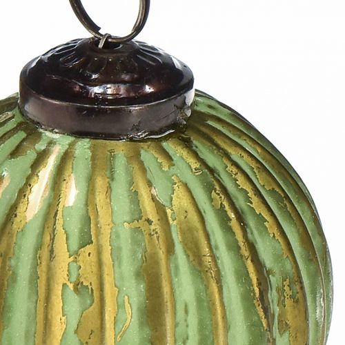 Artikel Julekugler glas grøn guld glaskugler Ø7cm 6 stk
