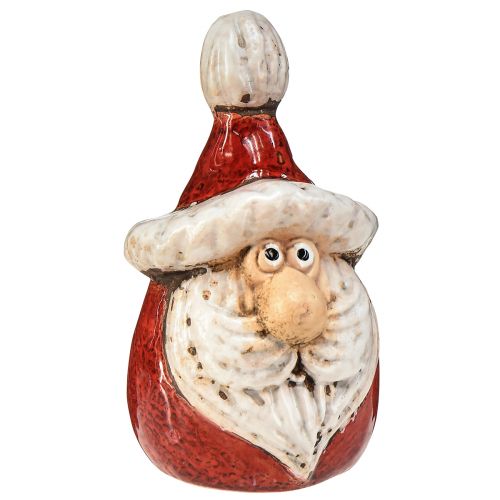 Artikel Sød keramisk julemandsfigur, rød og hvid, 10cm - perfekt juledekoration - 4 stk.