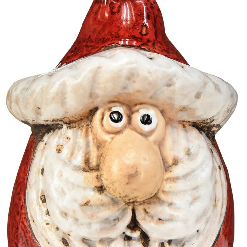 Artikel Sød keramisk julemandsfigur, rød og hvid, 10cm - perfekt juledekoration - 4 stk.