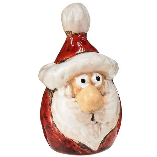 Artikel Keramisk julemandsfigur, rød, 7cm – Festlig juledekoration – 6 stk