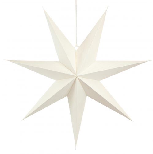 Papirstjerne hvid julestjerne til belysning 60cm 2stk