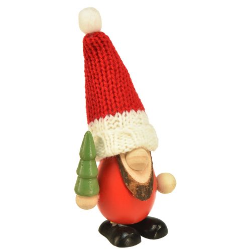 Artikel Julenisser dekorative nisser træ rød grøn H10,5/12cm 6 stk