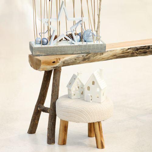 Artikel Lanternehus keramik borddekoration advent hvid H18cm