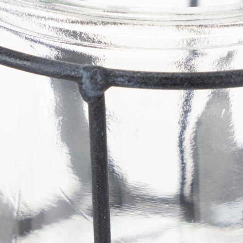 Artikel Metallanterne med glas, antracit, Ø23 cm, H27 cm