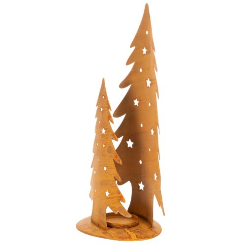 Juletræslanterne, metaldekoration i rustik finish, jul H46cm B25,5cm | Floristik24.dk