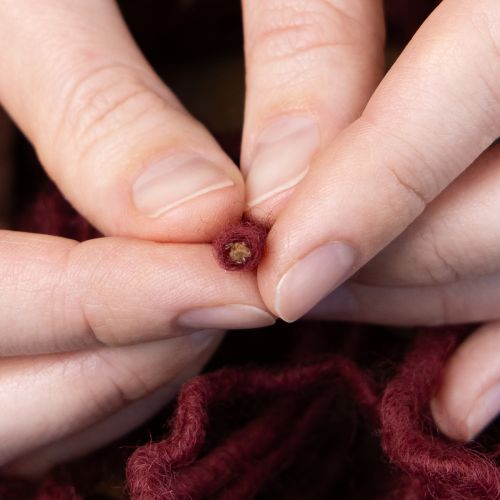 Artikel Vægetråd, uldsnor, Bordeaux, 55m snor, blomsterdekorationer, kunsthåndværk, gør-det-selv