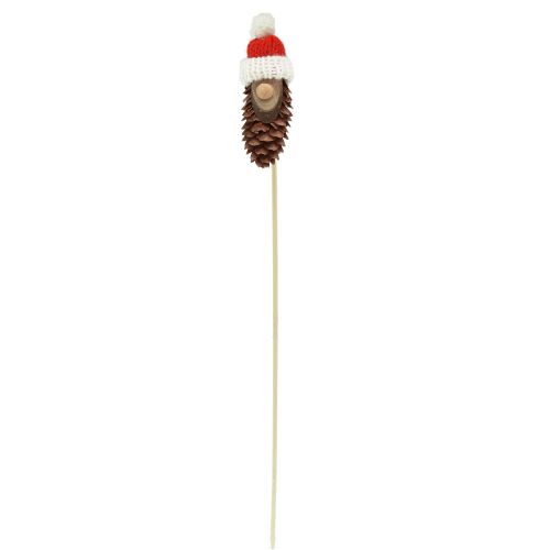 Floristik24 Keglenisse med hat blomsterprop nisse 8cm 12 stk