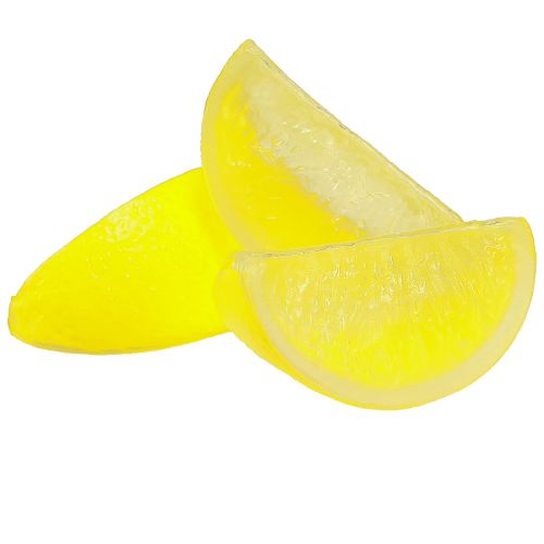 Artikel Citrondekoration Kunstige Citronskiver 7×3,5×3cm 48 stk