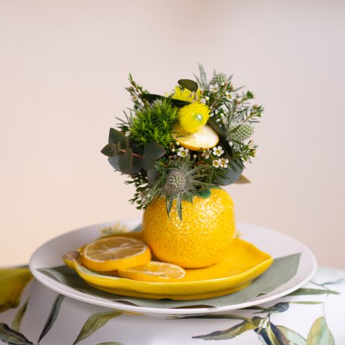Artikel Citron dekorativ vase keramik urtepotte gul Ø8,5cm