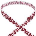Floristik24 Gavebånd dekorative bånd røde hjerter 25mm 18m