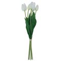 Floristik24 Hvide Tulipaner Dekoration Real Touch Kunstige Blomster Spring 49cm 5stk