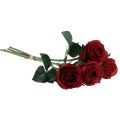 Floristik24 Kunstige Roser Rød Kunstige Roser Silkeblomster Rød 50cm 4stk