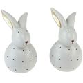 Floristik24 Påskehare dekorative figurer kaniner med prikmønster 17cm 2stk