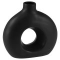 Floristik24 Vase Moderne Keramik Sort Moderne Oval 21×7×20cm