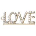 Floristik24 Valentinsdag dekorativt vedhæng Love metal sølv 4cm 12stk
