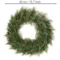 Kunstig krans af fyrregrene med små kogler, 40 cm | Floristik24.dk
