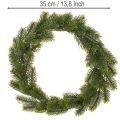 Kunstig grangrøn krans til dørdekoration, 35 cm | Floristik24.dk