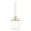 Glas fyrfadsstage, rund, klart