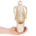 Lysestage englefigur guld festlig dekoration 27 cm | Floristik24.dk