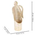 Lysestage englefigur guld festlig dekoration 27 cm | Floristik24.dk