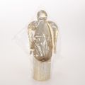 Lysestage englefigur guld