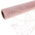 Floristik24 Deco fleece Sizoweb bordløber pink 30cm 5m