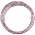 Aluminiumstråd Ø1mm lyserød dekorativ tråd rund 120g