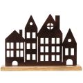Husrækkedekoration, metal med træbase, 30 cm | Floristik24.dk