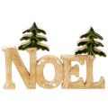Juledekoration Noel-fod med to grantræer 18 cm | Floristik24.dk