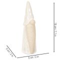 Dekorativ nissefigur, lys keramik, skandinavisk stil, 18 cm, 3 stk. | Floristik24.dk