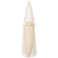 Dekorativ nissefigur, lys keramik, skandinavisk stil, 18 cm, 3 stk. | Floristik24.dk
