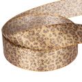 Leopardprint gavebånd til kreativ dekoration og blomsterdekoration, 25 mm x 20 m | Floristik24.dk